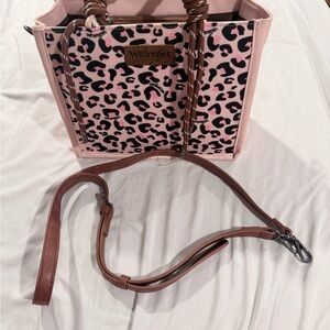 Wrangler Pink and Black Leopard Tote